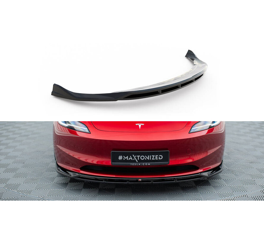Maxton Design Front Splitter V.1 Tesla Model 3 Project Highland(Facelift)