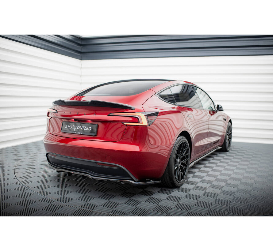 Maxton Design Rear Splitter (with vertical bars) V.1 Tesla Model 3 Project Highland(Facelift)