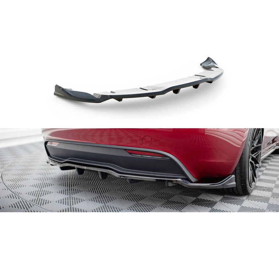 Maxton Design Rear Splitter (with vertical bars) V.2 Tesla Model 3 Project Highland(Facelift)