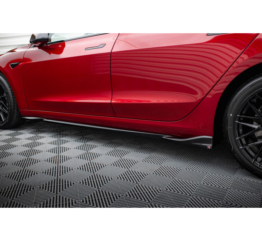 Maxton Design Side Skirts Diffusers V.1 Tesla Model 3 Mk1 / Mk1 Facelift