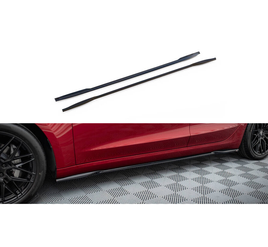Maxton Design Side Skirts Diffusers V.2 Tesla Model 3 Mk1 / Mk1 Facelift