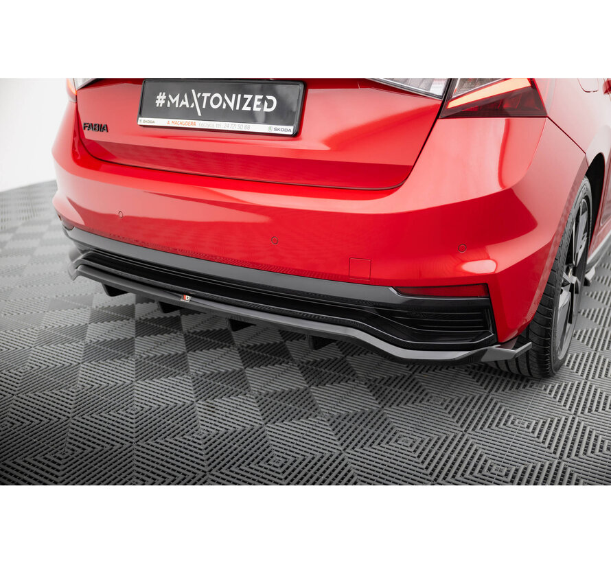 Maxton Design Rear Splitter (with vertical bars) Skoda Fabia Monte Carlo Mk4