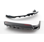 Maxton Design Maxton Design Rear Splitter (with vertical bars) V.2 Tesla Model X Mk1 Facelift