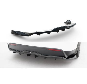 Maxton Design Maxton Design Rear Splitter (with vertical bars) V.2 Tesla Model X Mk1 Facelift