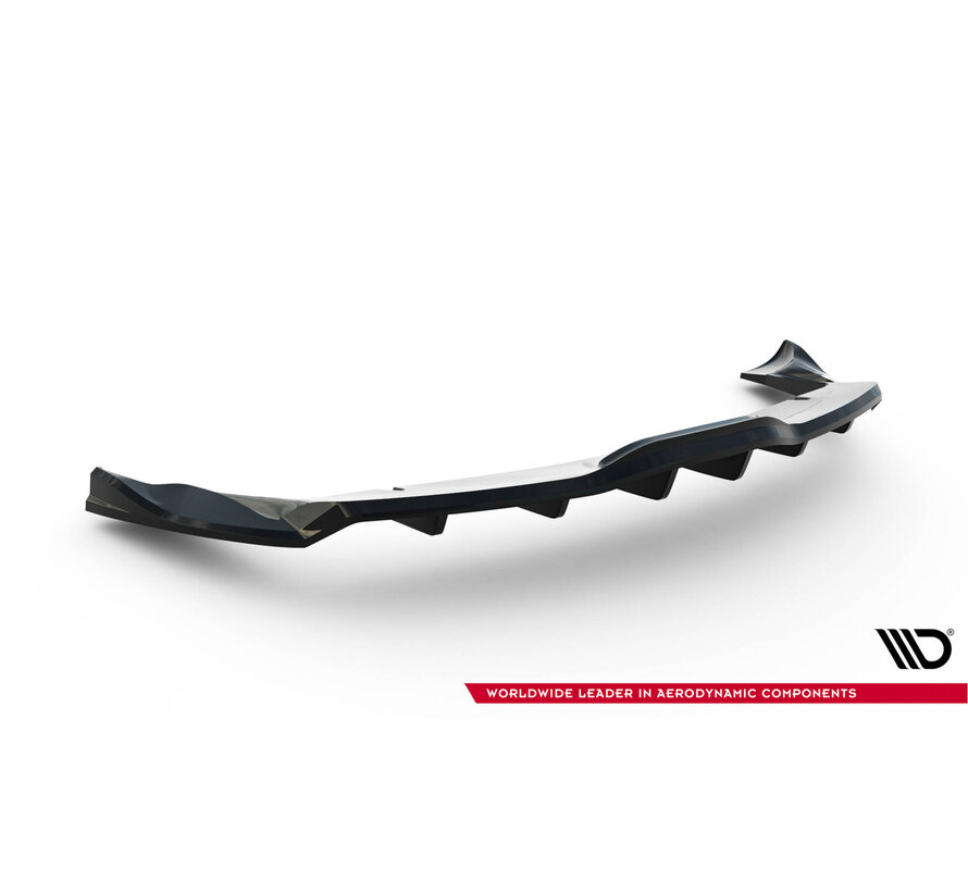 Maxton Design Rear Splitter (with vertical bars) V.2 Tesla Model X Mk1 Facelift