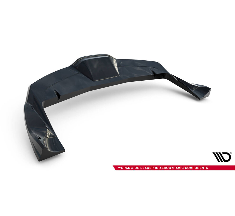 Maxton Design Rear Splitter (with vertical bars) V.2 Tesla Model X Mk1 Facelift