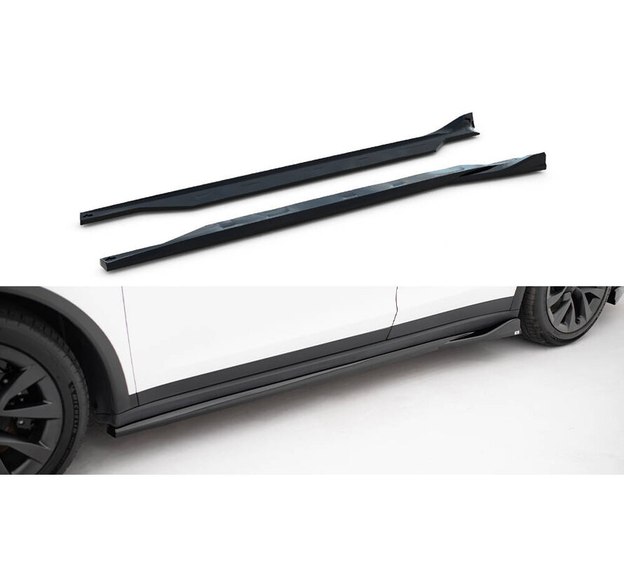 Maxton Design Side Skirts Diffusers V.2 Tesla Model X Mk1 Facelift