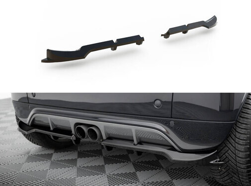 Maxton Design Maxton Design Rear Splitter (with vertical bars) Brabus Smart Fortwo C451 Facelift