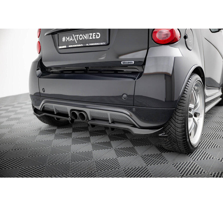Maxton Design Rear Splitter (with vertical bars) Brabus Smart Fortwo C451 Facelift