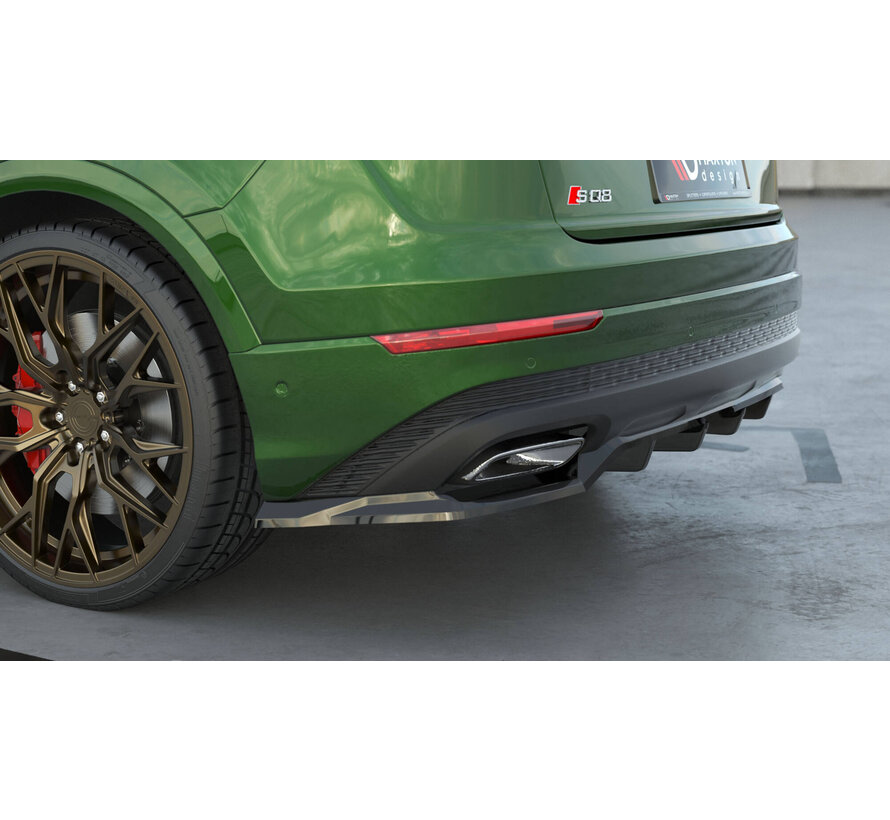 Maxton Design Rear Splitter (with vertical bars) Audi Q8 Mk1 Facelift