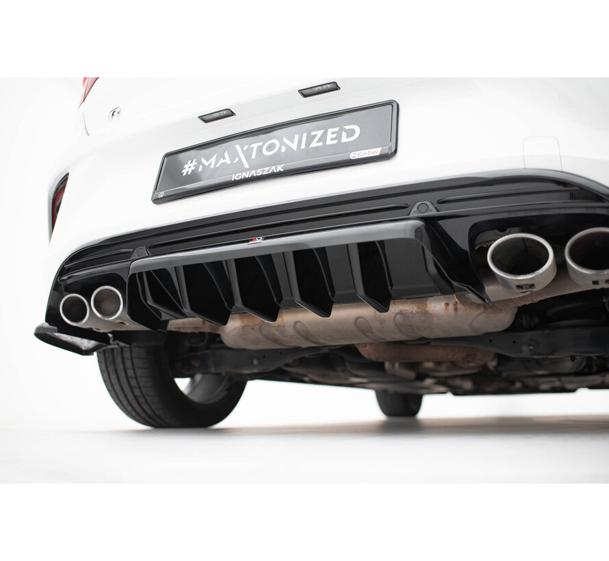 Maxton Design Central Rear Splitter (with vertical bars) Volkswagen T-Roc R Mk1