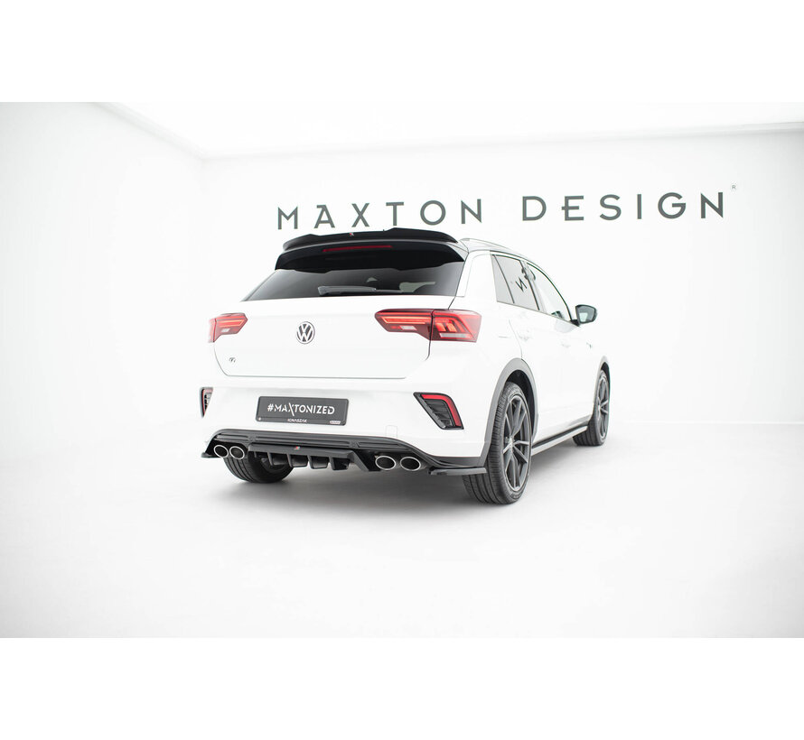 Maxton Design Central Rear Splitter (with vertical bars) Volkswagen T-Roc R Mk1