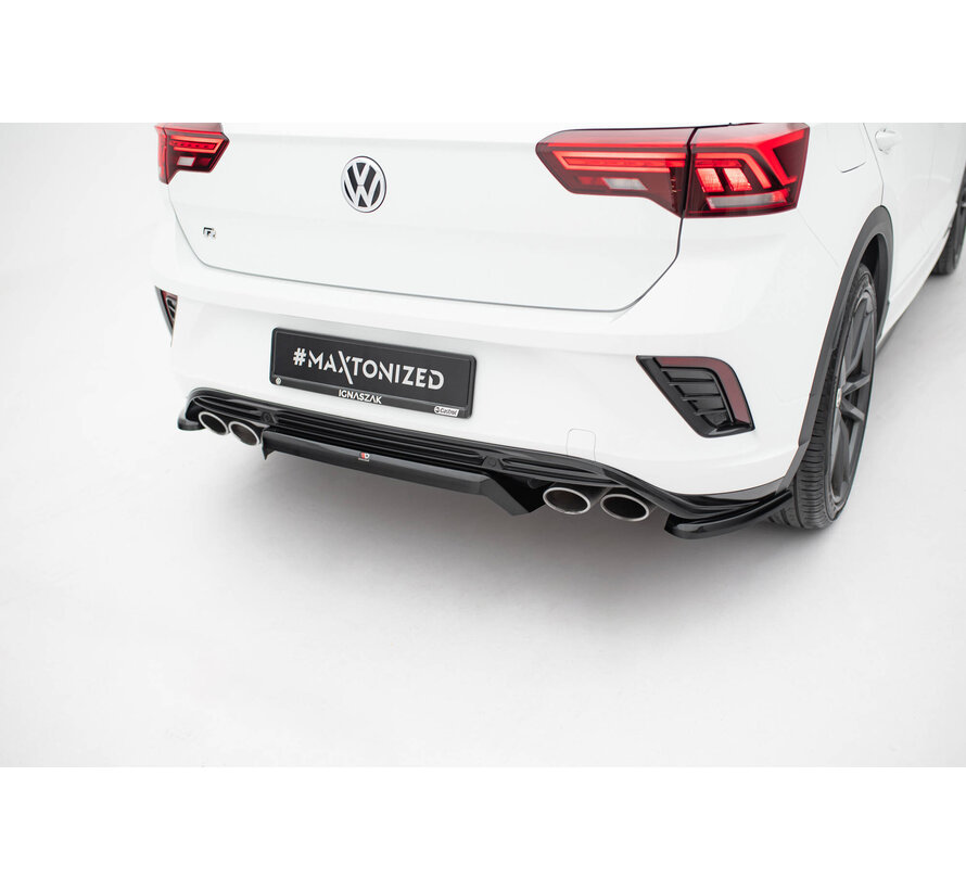 Maxton Design Central Rear Splitter (with vertical bars) Volkswagen T-Roc R Mk1