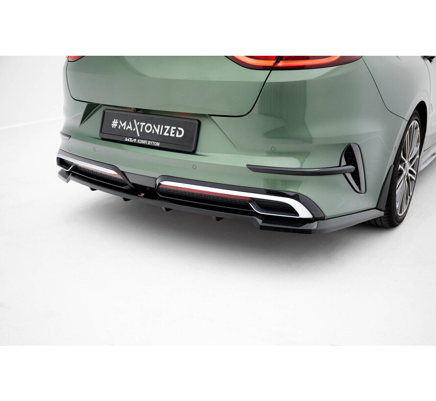 Maxton Design Rear Splitter (with vertical bars) Kia Proceed GT-Line Mk1 Facelift