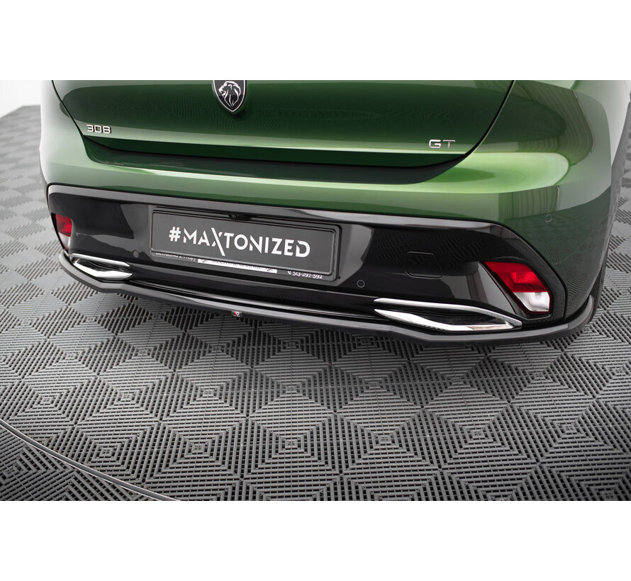 Maxton Design Rear Splitter (with vertical bars) Peugeot 308 Hatchback Mk3