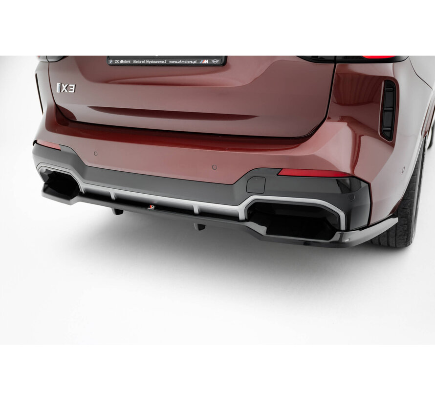 Maxton Design Rear Splitter (with vertical bars) BMW iX3 M-Pack G08 Facelift