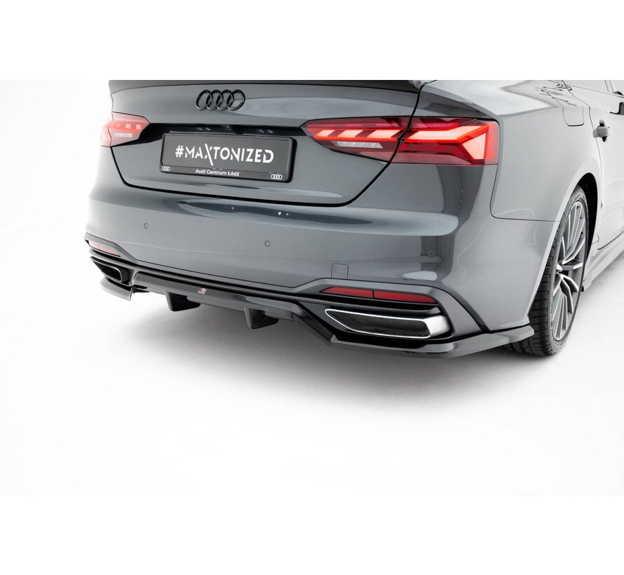 Maxton Design Rear Splitter (with vertical bars) Audi A5 F5 Facelift