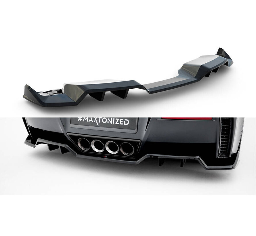 Maxton Design Central Rear Splitter (with vertical bars) Chevrolet Corvette Z06 C7