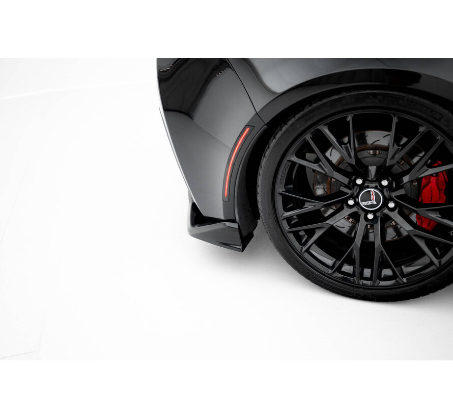 Maxton Design Central Rear Splitter (with vertical bars) Chevrolet Corvette Z06 C7