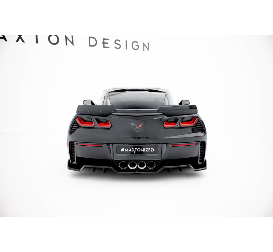 Maxton Design Central Rear Splitter (with vertical bars) Chevrolet Corvette Z06 C7