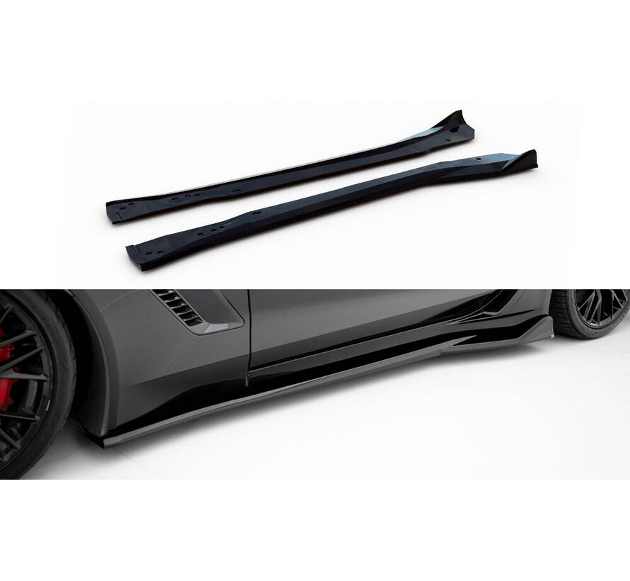 Maxton Design Side Skirts Diffusers Chevrolet Corvette Z06 C7