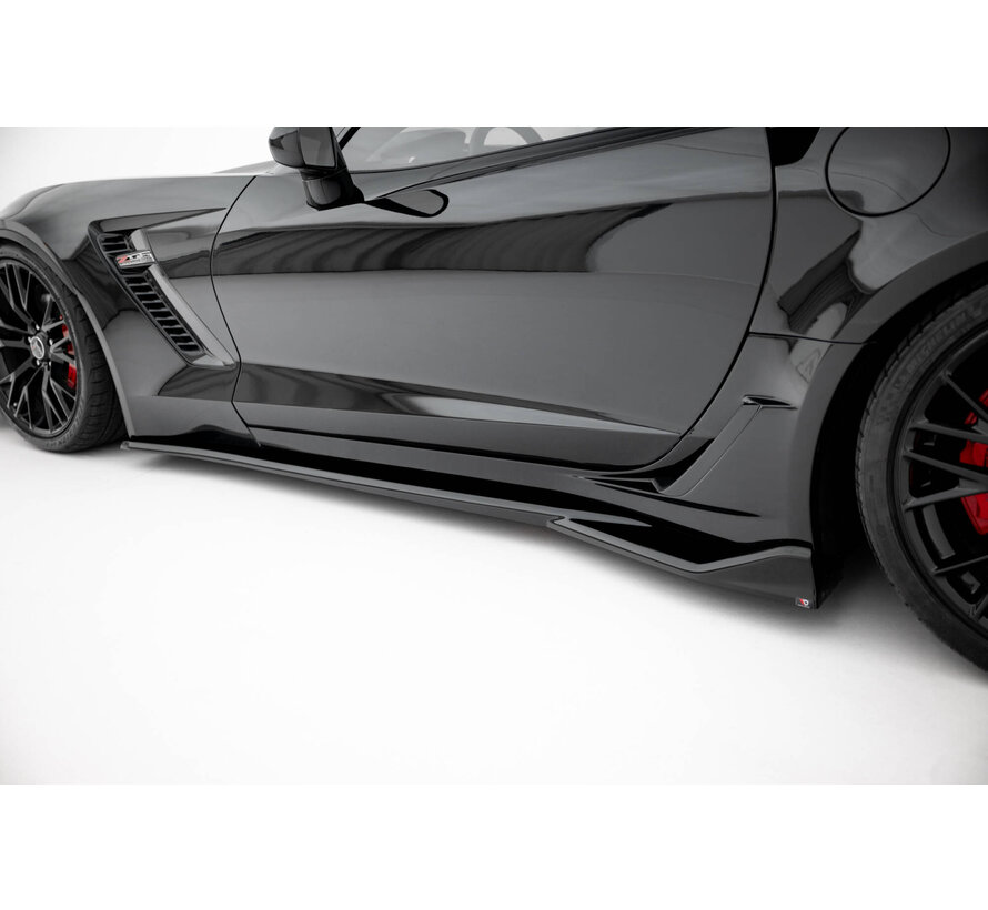 Maxton Design Side Skirts Diffusers Chevrolet Corvette Z06 C7