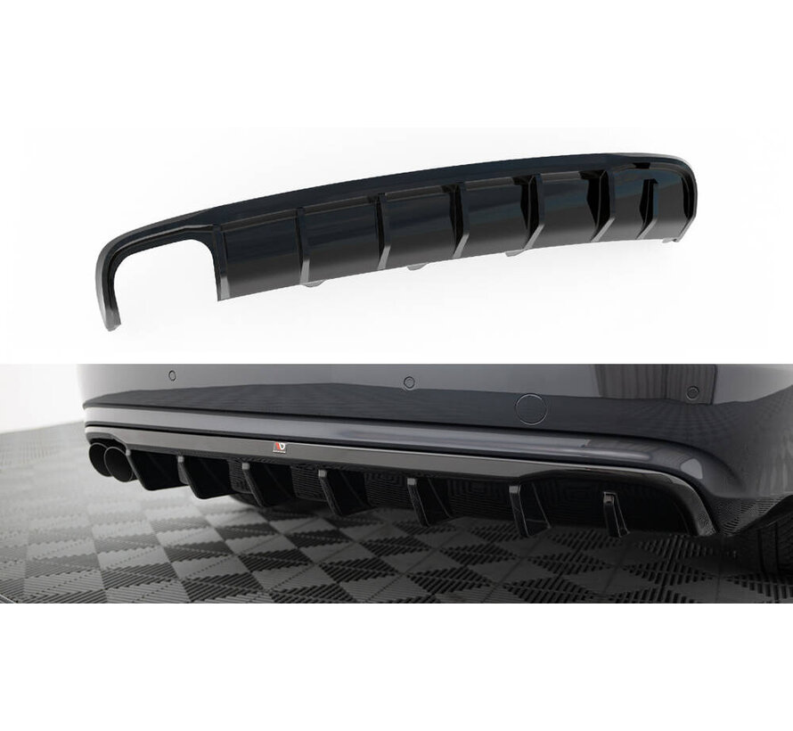 Maxton Design Rear Valance Audi A4 B8 Facelift (Single side dual exhaust version)