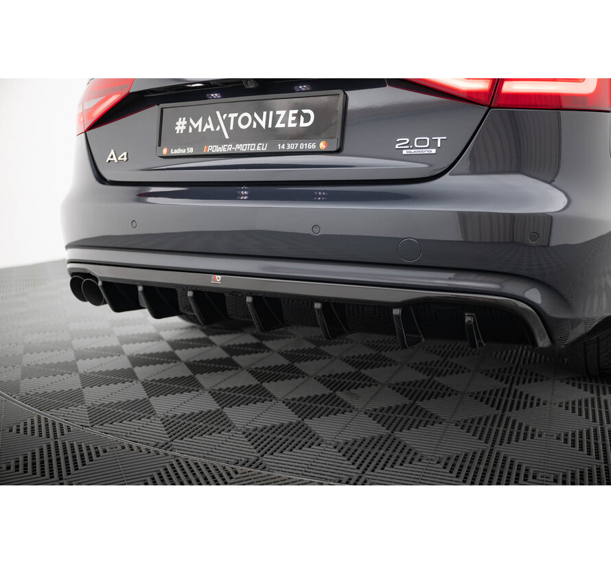 Maxton Design Rear Valance Audi A4 B8 Facelift (Single side dual exhaust version)