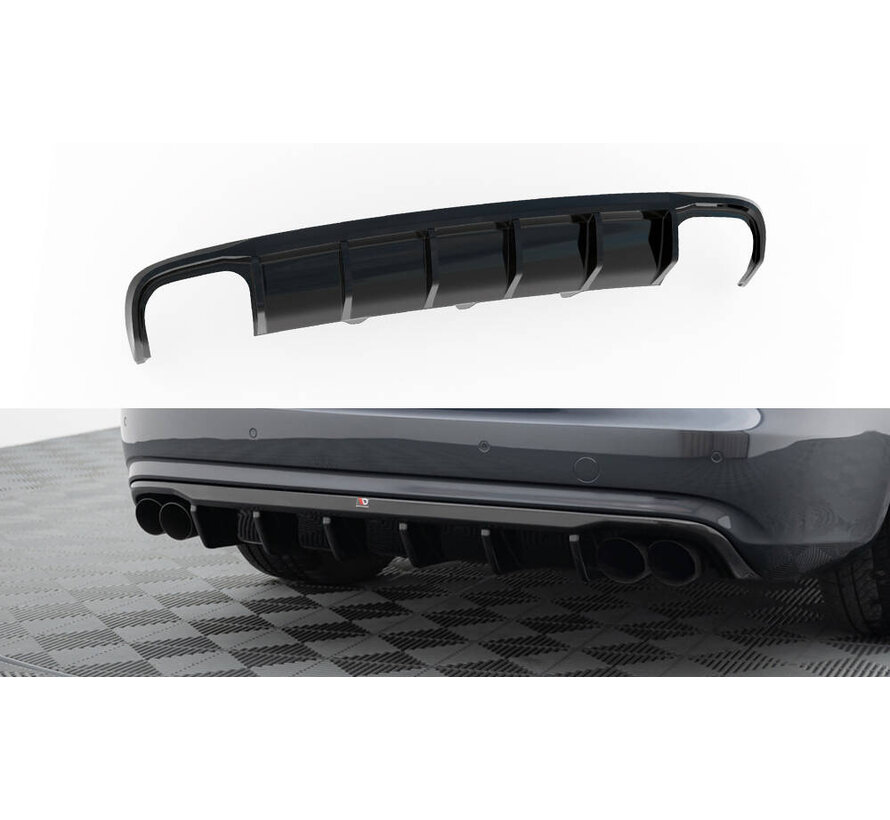 Maxton Design Rear Valance Audi A4 B8 Facelift (Version with dual exhausts on both sides)