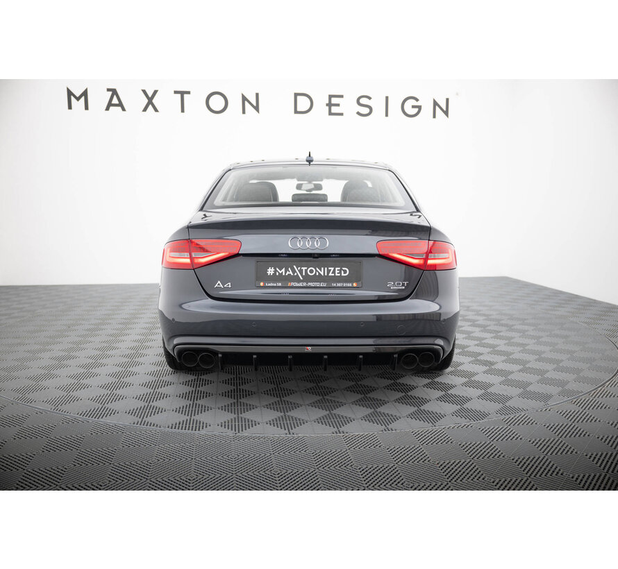 Maxton Design Rear Valance Audi A4 B8 Facelift (Version with dual exhausts on both sides)