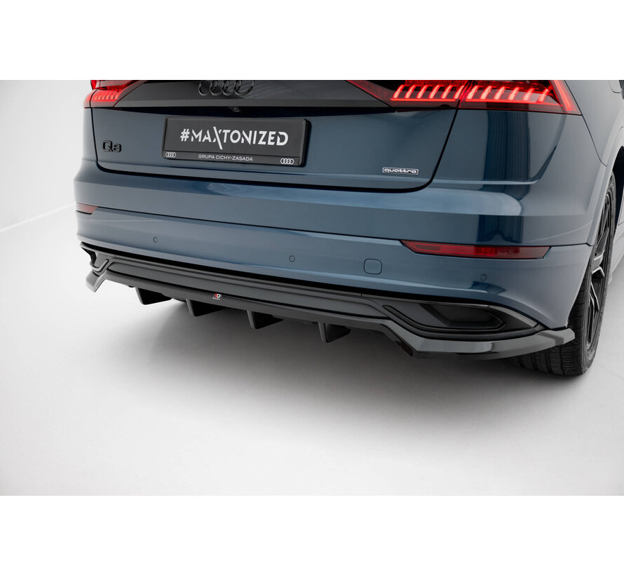 Maxton Design Rear Splitter (with vertical bars) Audi Q8 Mk1