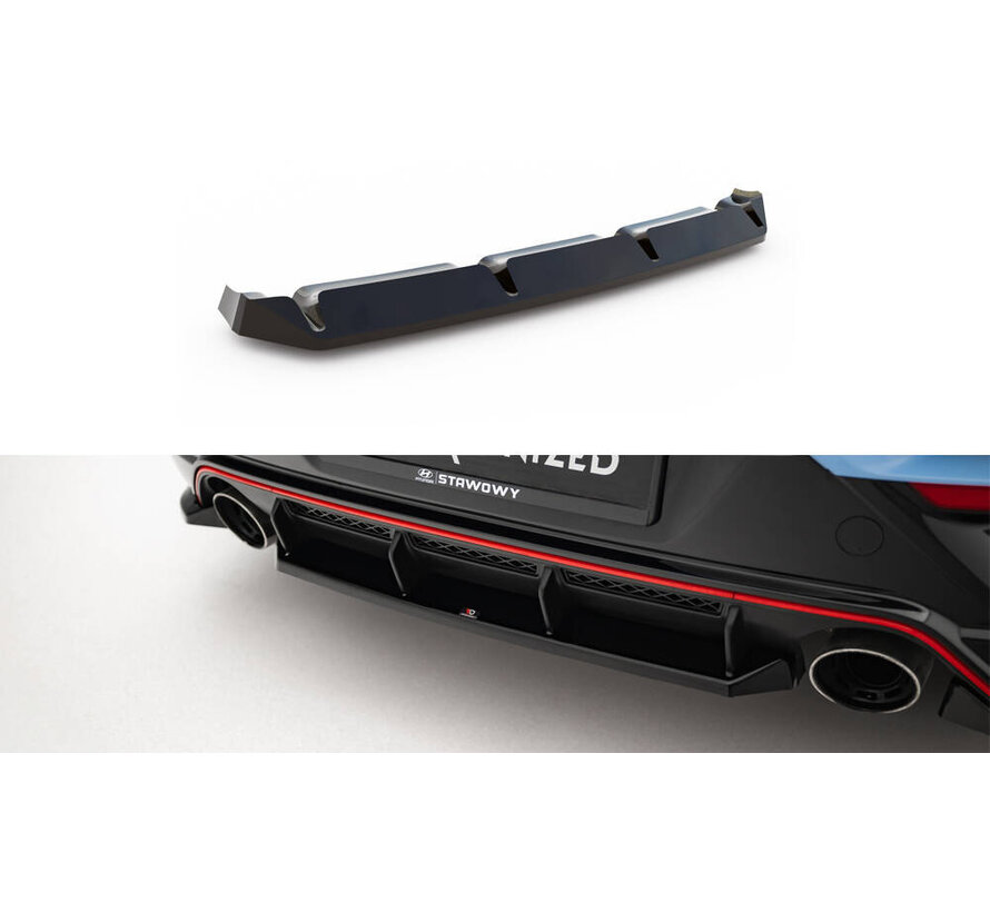 Maxton Design Central Rear Splitter for Hyundai Veloster N Mk2