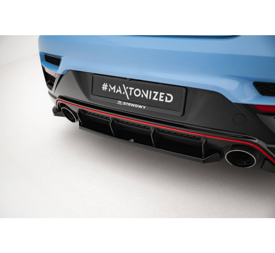 Maxton Design Central Rear Splitter for Hyundai Veloster N Mk2