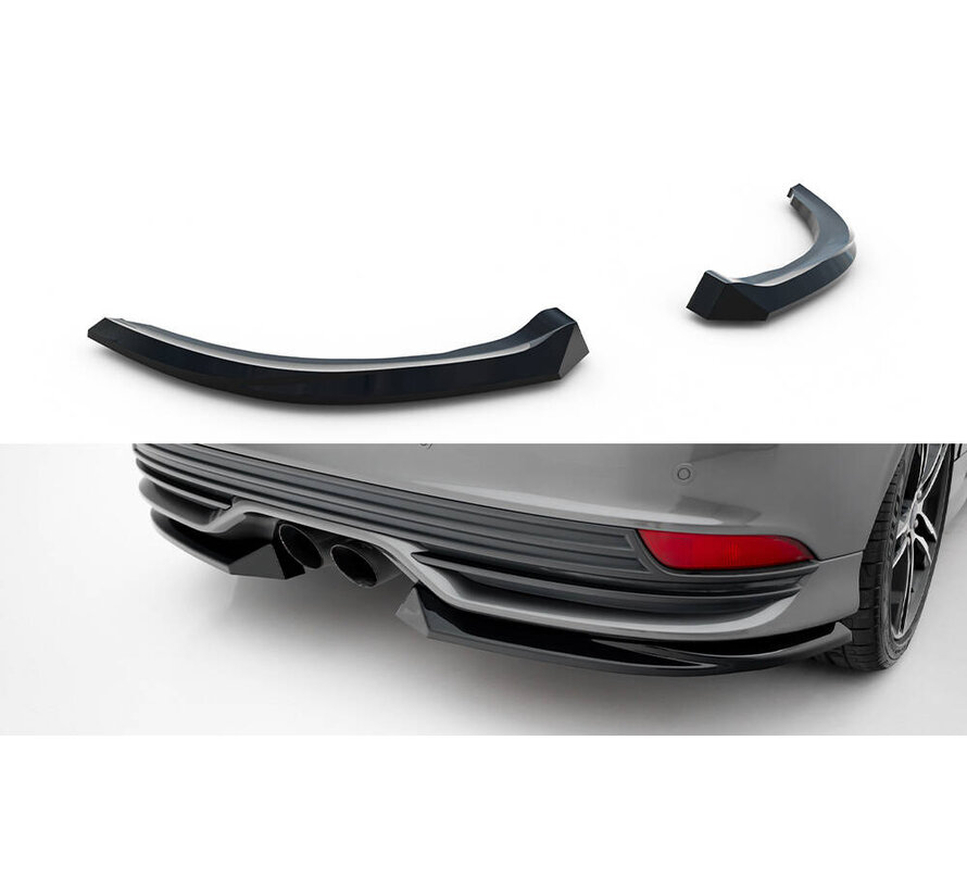 Maxton Design Rear Side Splitters V.3 Ford Focus ST Mk3 Facelift