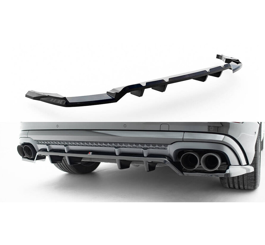 Maxton Design Rear Splitter (with vertical bars) V.2 Audi SQ8 / Q8 S-Line Mk1 Facelift