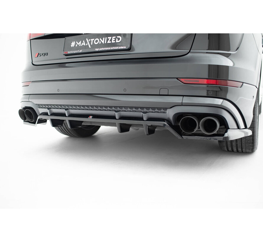 Maxton Design Rear Splitter (with vertical bars) V.2 Audi SQ8 / Q8 S-Line Mk1 Facelift