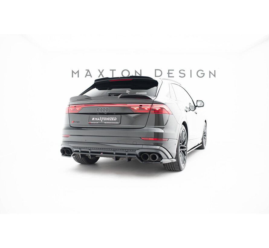 Maxton Design Rear Splitter (with vertical bars) V.2 Audi SQ8 / Q8 S-Line Mk1 Facelift
