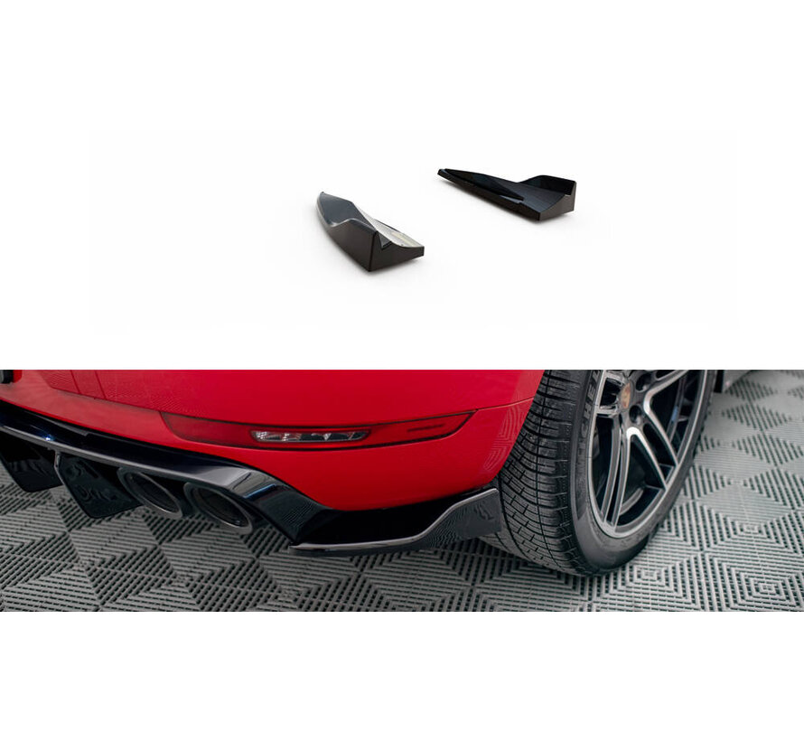 Maxton Design Rear Side Splitters V.2 Porsche Macan GTS / Sport Design Mk1 Facelift