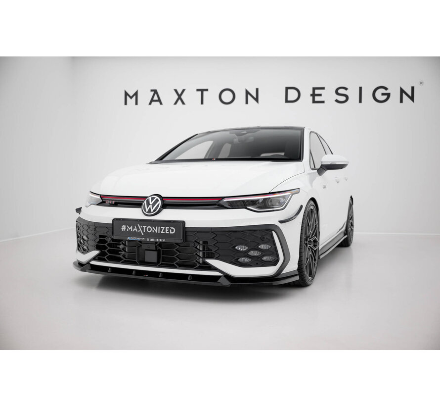 Maxton Design Front Splitter V.2 Volkswagen Golf GTI / GTE / R-Line Mk8 Facelift