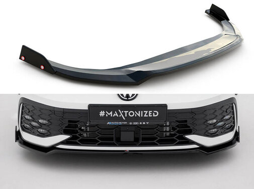 Maxton Design Maxton Design Front Splitter V.3 + Flaps Volkswagen Golf GTI / GTE / R-Line Mk8 Facelift