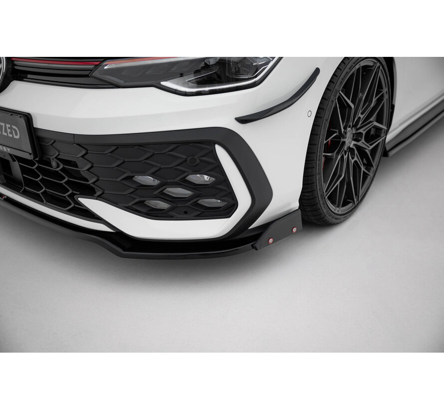 Maxton Design Front Splitter V.3 + Flaps Volkswagen Golf GTI / GTE / R-Line Mk8 Facelift