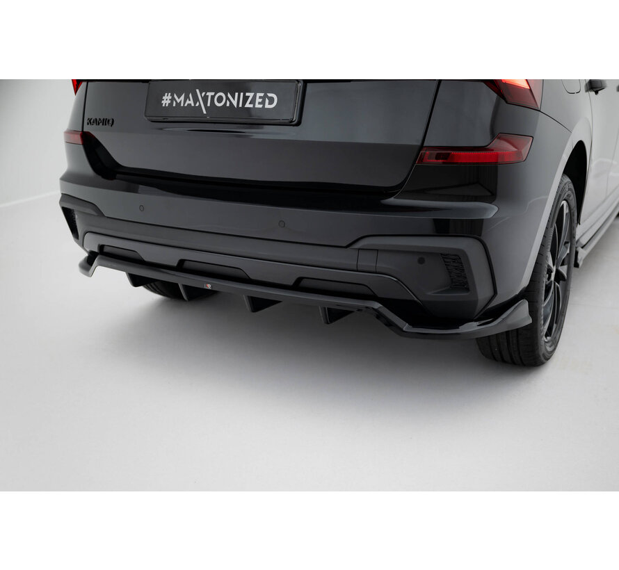 Maxton Design Rear Splitter (with vertical bars) Skoda Kamiq Monte Carlo Mk1 Facelift