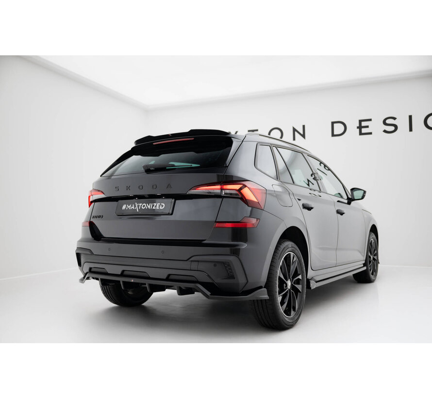 Maxton Design Rear Splitter (with vertical bars) Skoda Kamiq Monte Carlo Mk1 Facelift