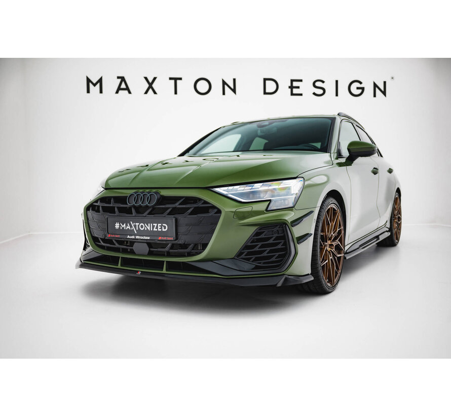Maxton Design Front Splitter V.2 Audi S3 Sportback / A3 S-line Sportback  8Y Facelift