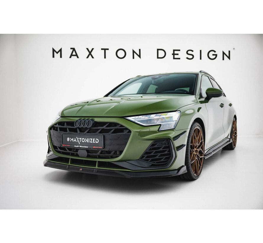 Maxton Design Front Splitter V.3 Audi S3 Sportback / A3 S-line Sportback  8Y Facelift