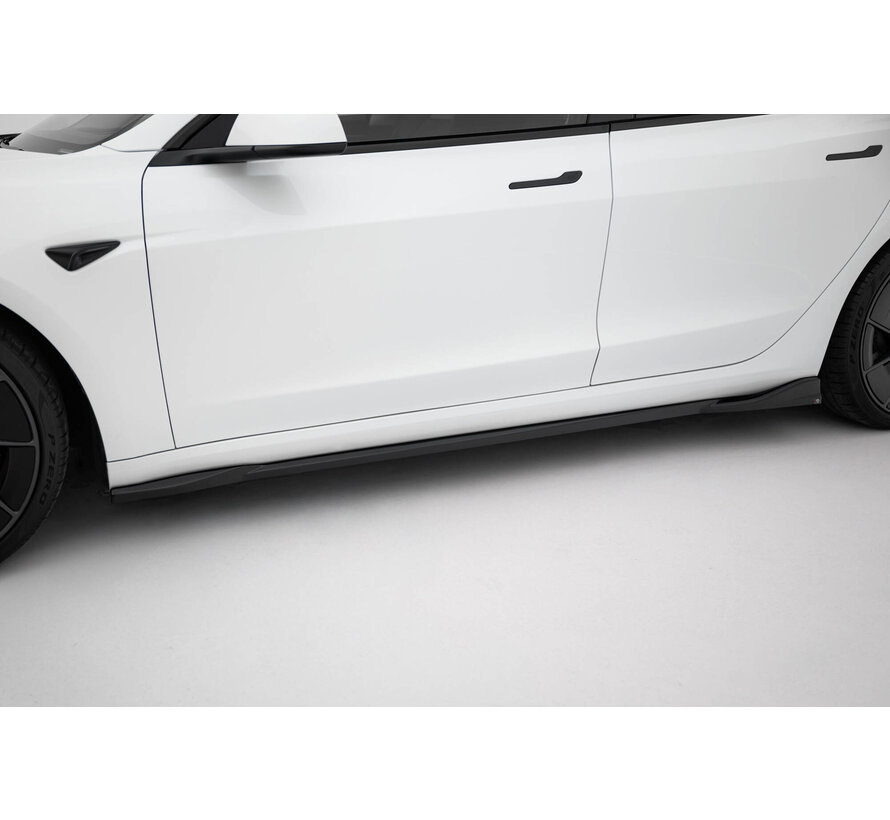 Maxton Design Side Skirts Diffusers V.1 Tesla Model 3 Performance Mk1 Facelift