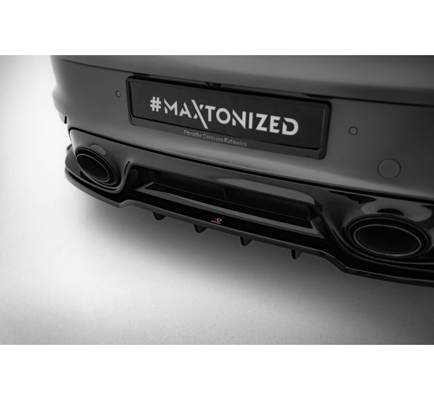 Maxton Design Rear Splitter (with vertical bars) Porsche 911 Turbo S Sport Package 992