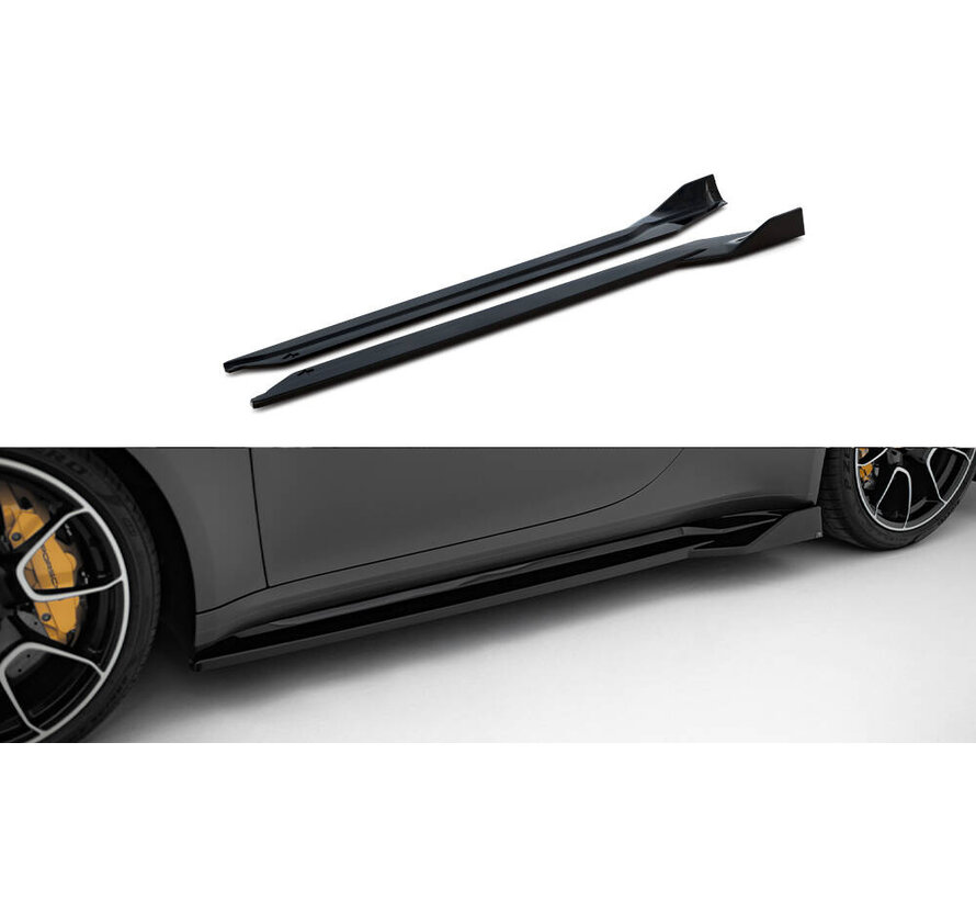 Maxton Design Side Skirts Diffusers Porsche 911 Turbo S Sport Package 992