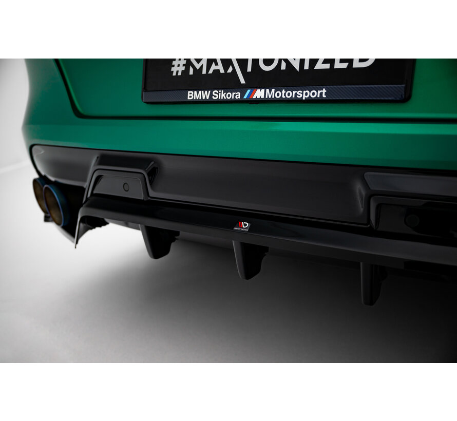 Maxton Design Rear Splitter (with vertical bars) BMW X6 M F96 Facelift