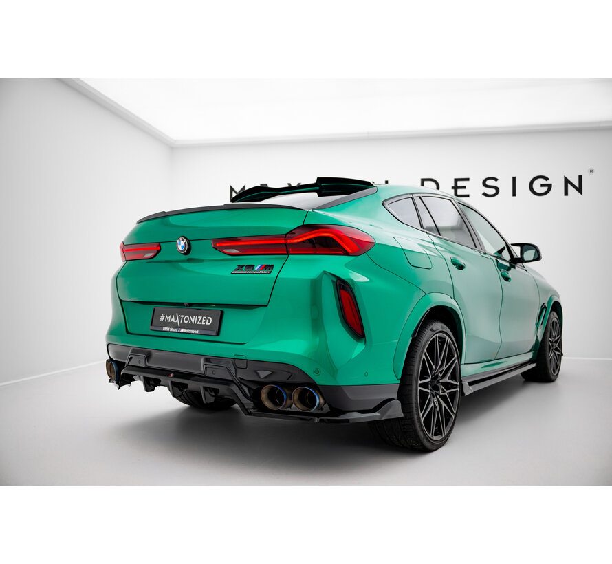 Maxton Design Rear Splitter (with vertical bars) BMW X6 M F96 Facelift